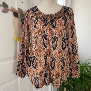 Beach Lunch Lounge Penelope Women's Top Blouse Grecian Tapestry(Size L)